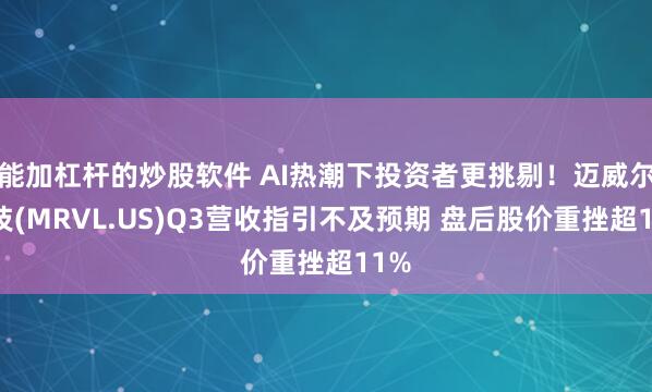 能加杠杆的炒股软件 AI热潮下投资者更挑剔！迈威尔科技(MRVL.US)Q3营收指引不及预期 盘后股价重挫超11%