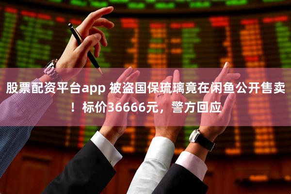 股票配资平台app 被盗国保琉璃竟在闲鱼公开售卖！标价36666元，警方回应